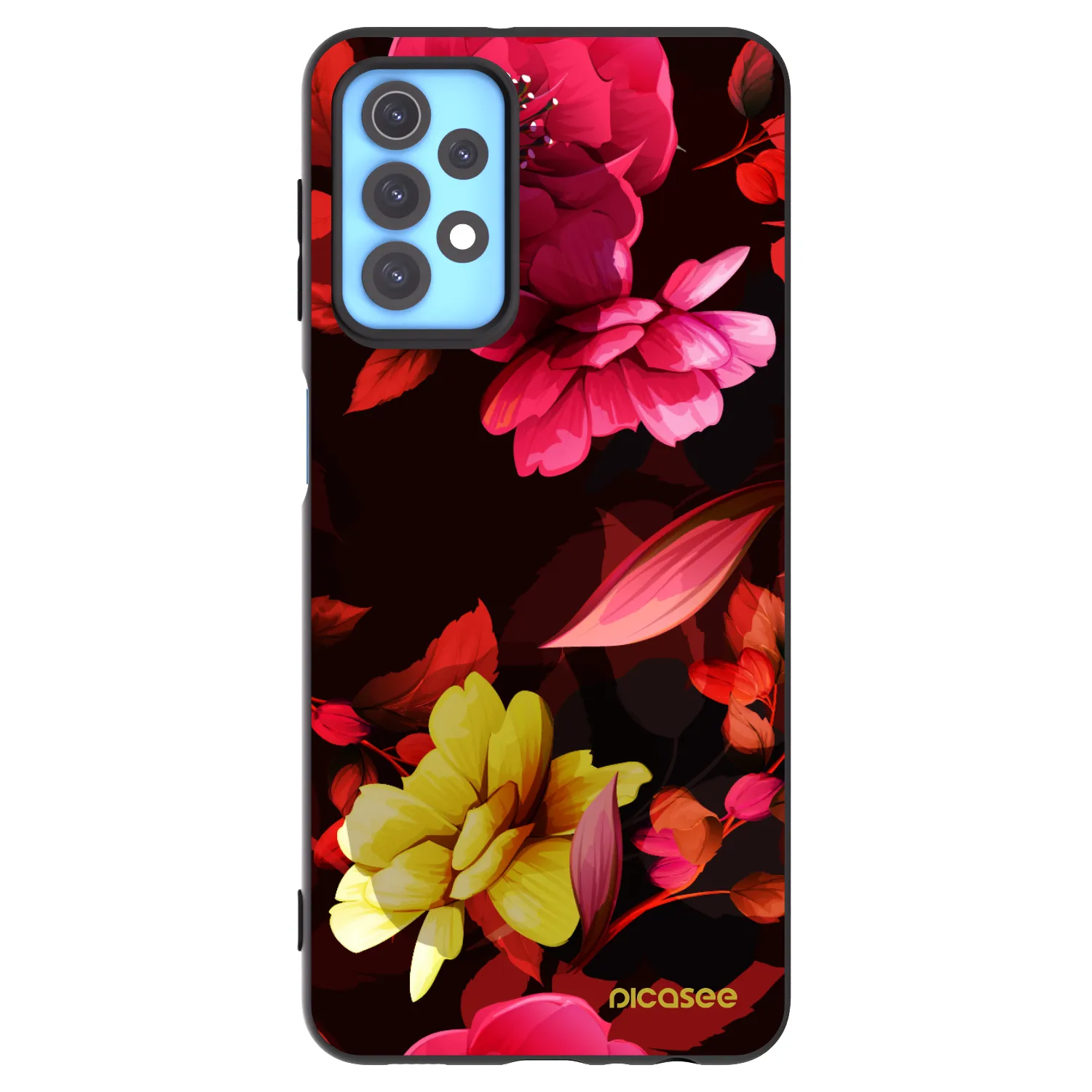 Picasee silikonski črni ovitek za Samsung Galaxy A32 4G SM-A325F - Dark Peonny