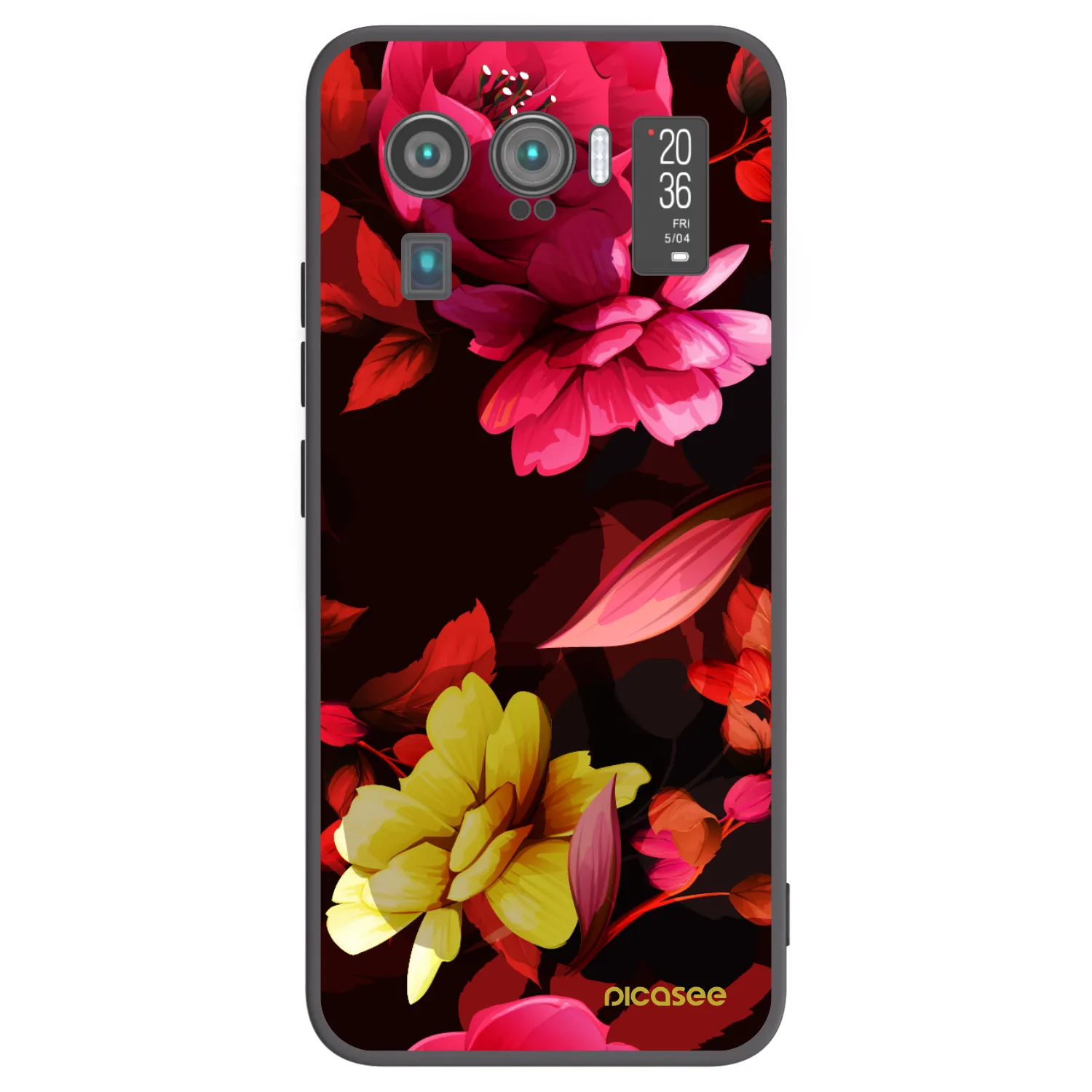 Picasee silikonski črni ovitek za Xiaomi Mi 11 Ultra - Dark Peonny