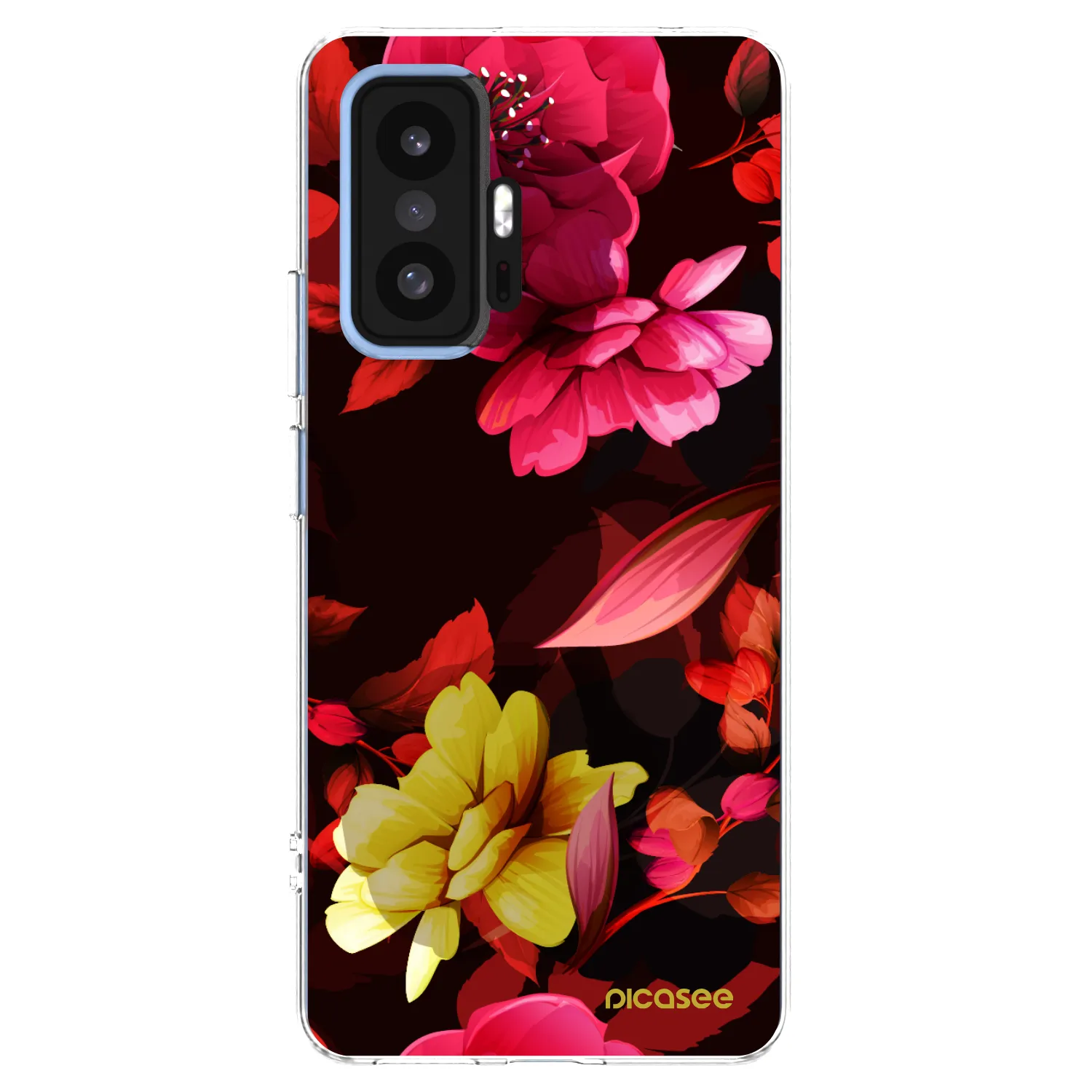 Picasee silikonski prozorni ovitek za Xiaomi 11T Pro - Dark Peonny