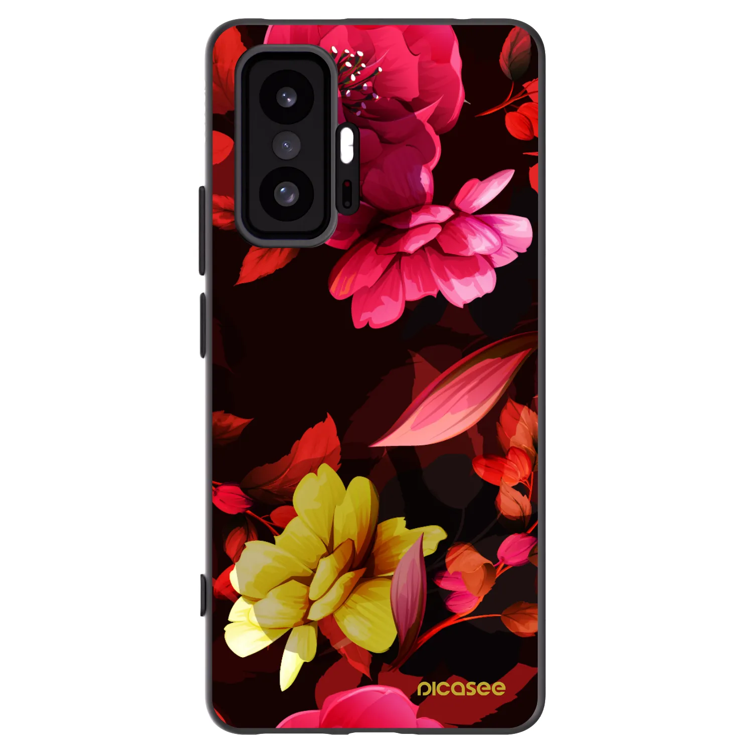 Picasee silikonski črni ovitek za Xiaomi 11T Pro - Dark Peonny