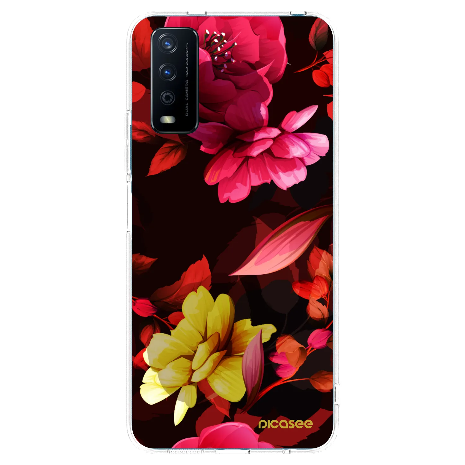 Picasee silikonski prozorni ovitek za Vivo Y11s - Dark Peonny