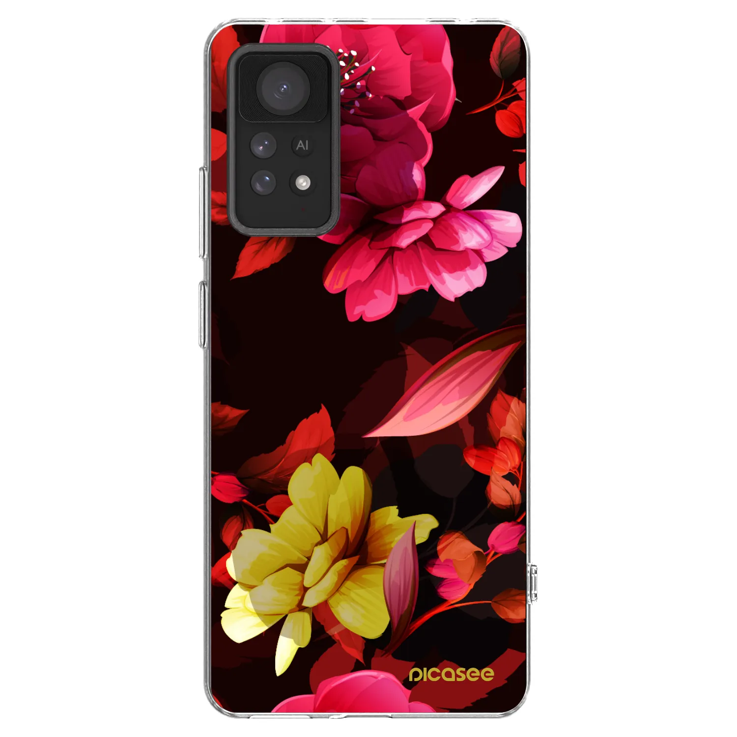 Picasee silikonski prozorni ovitek za Xiaomi Redmi Note 11 Pro - Dark Peonny