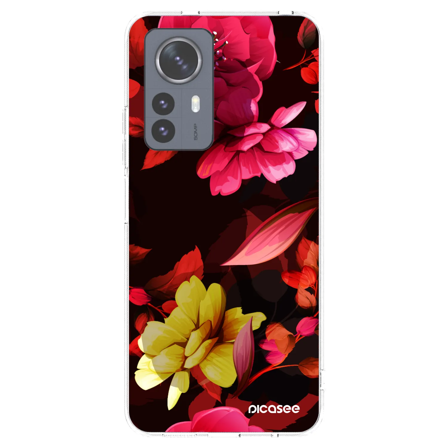 Picasee silikonski prozorni ovitek za Xiaomi 12 Pro - Dark Peonny