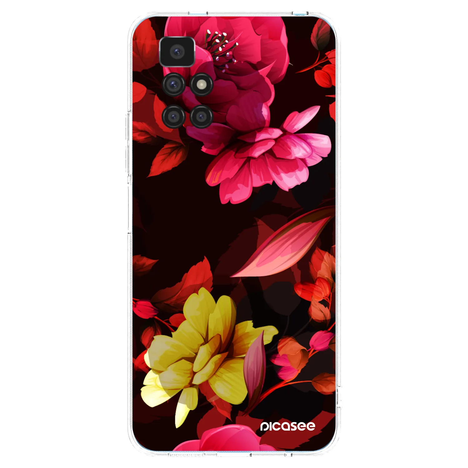 Picasee silikonski prozorni ovitek za Xiaomi Redmi 10 (2022) - Dark Peonny