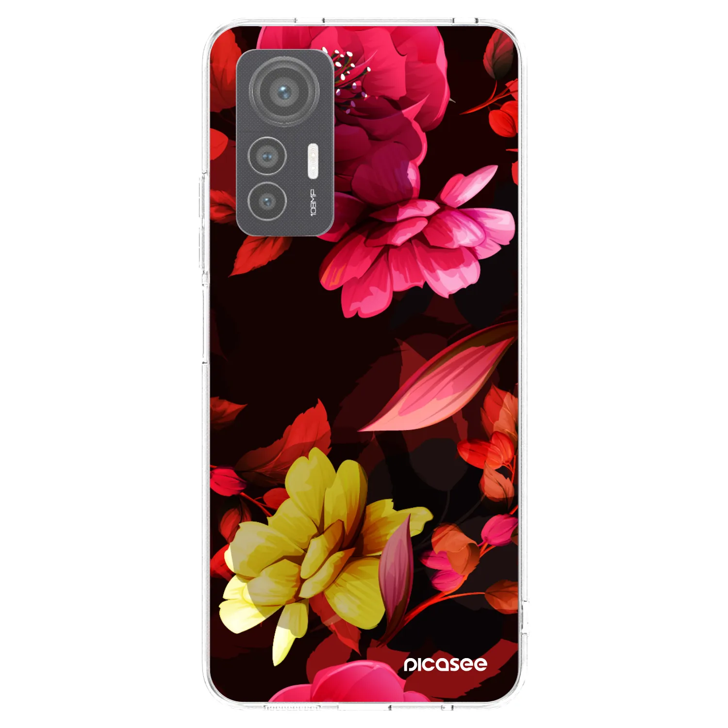Picasee silikonski prozorni ovitek za Xiaomi 12 Lite - Dark Peonny