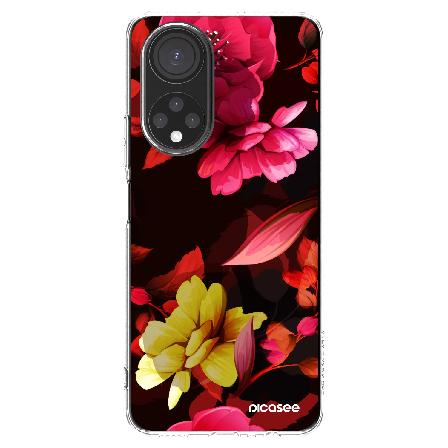 Picasee silikonski prozorni ovitek za Honor X7 - Dark Peonny