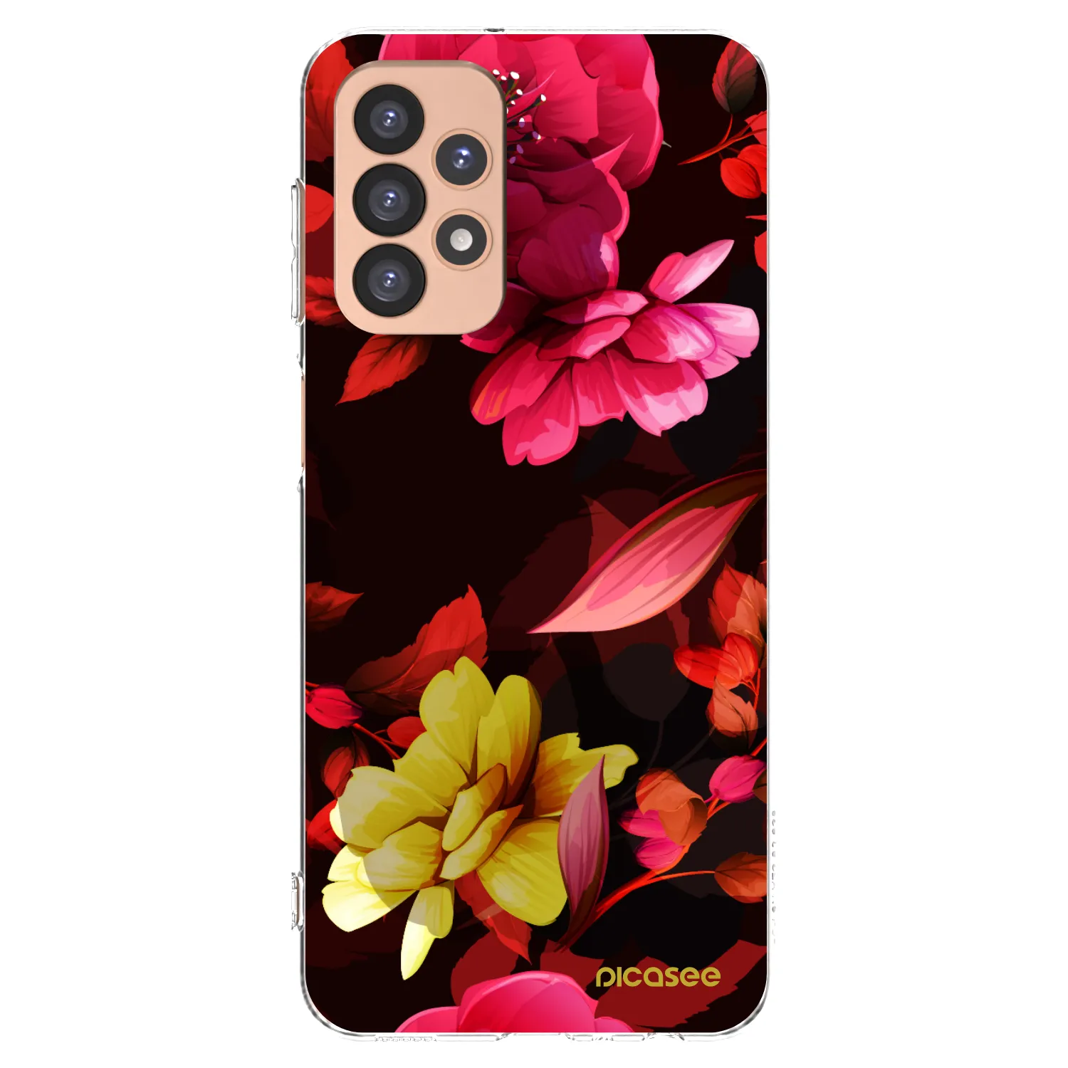 Picasee silikonski prozorni ovitek za Samsung Galaxy A23 A236B 5G - Dark Peonny