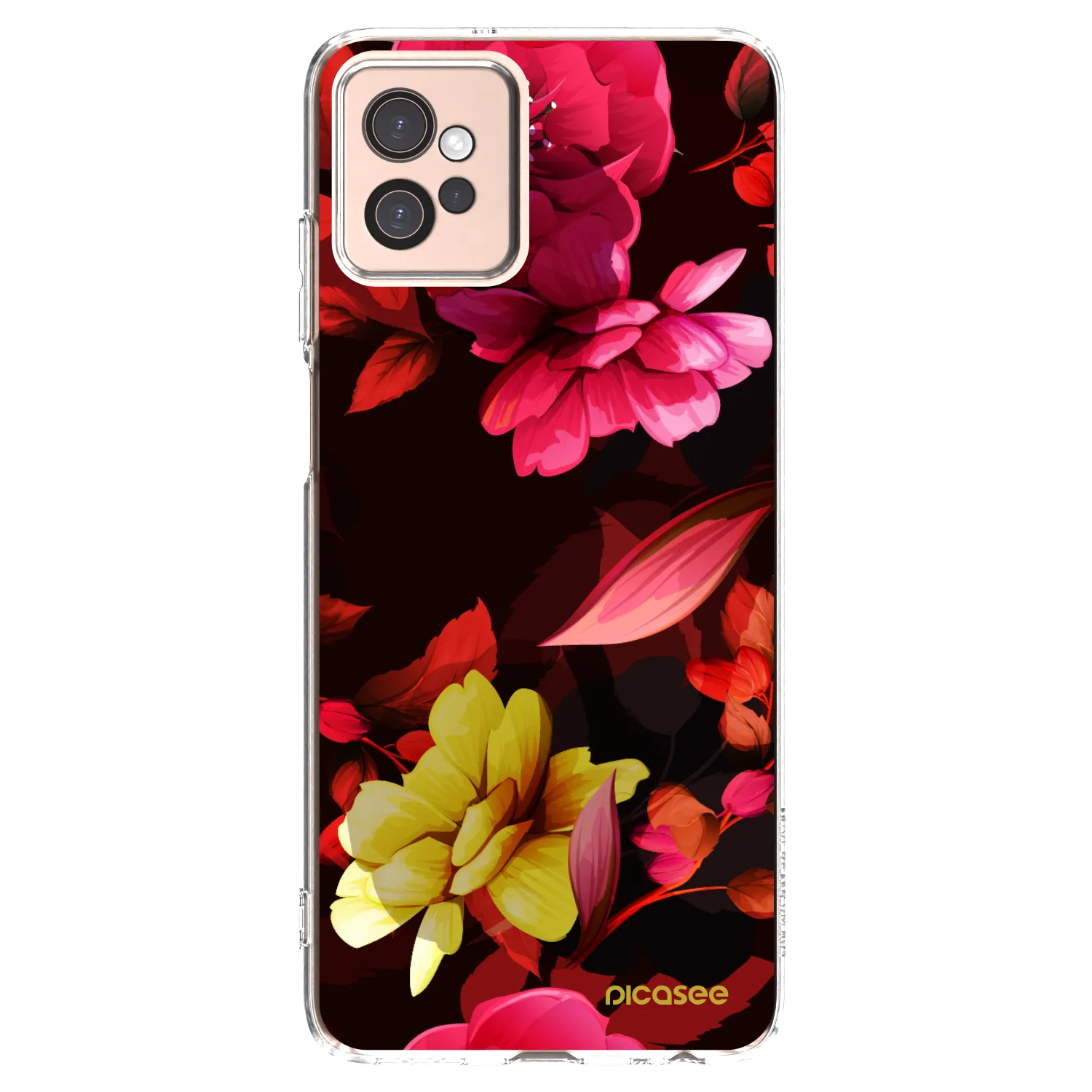 Picasee silikonski prozorni ovitek za Motorola Moto G32 - Dark Peonny