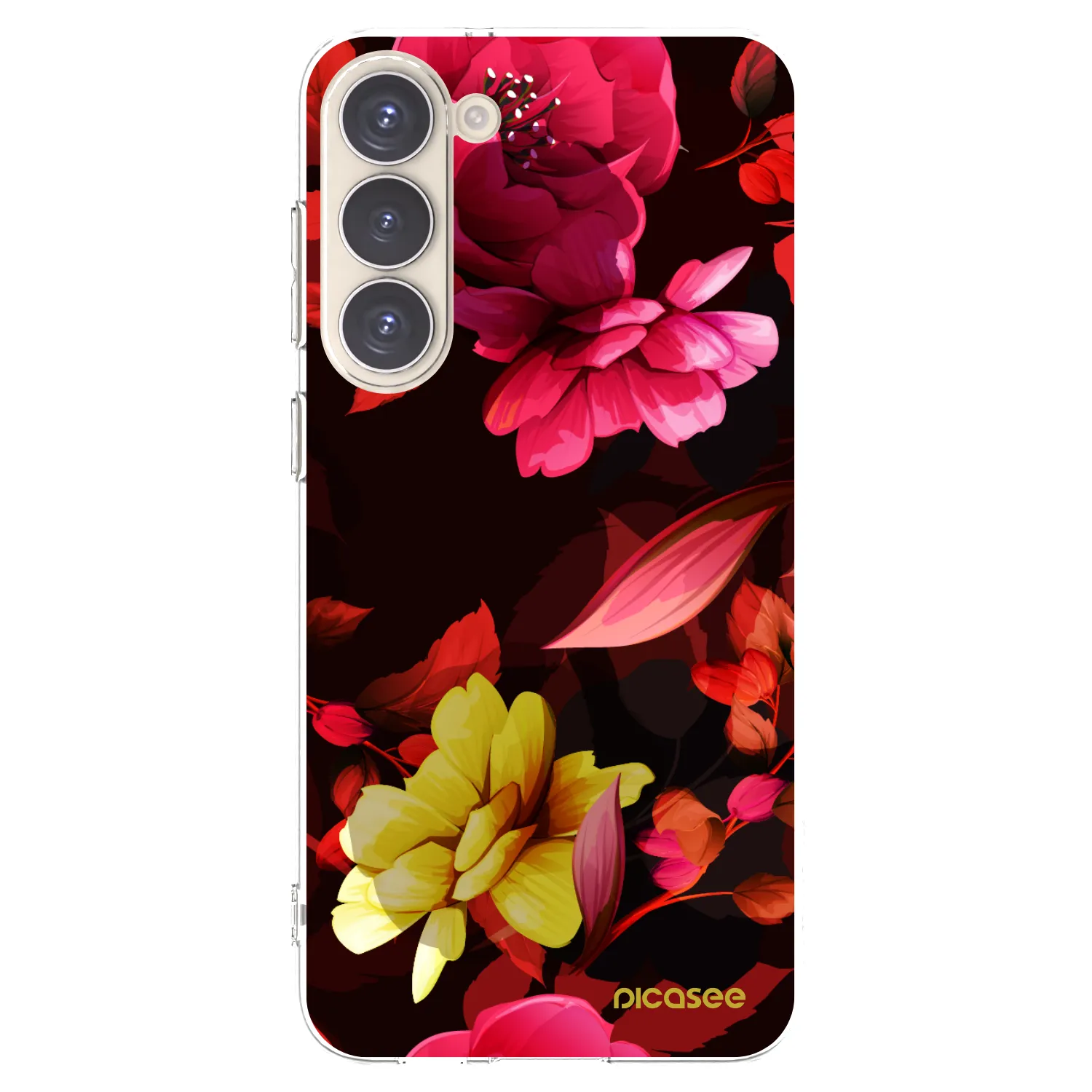 Picasee silikonski prozorni ovitek za Samsung Galaxy S23+ 5G - Dark Peonny