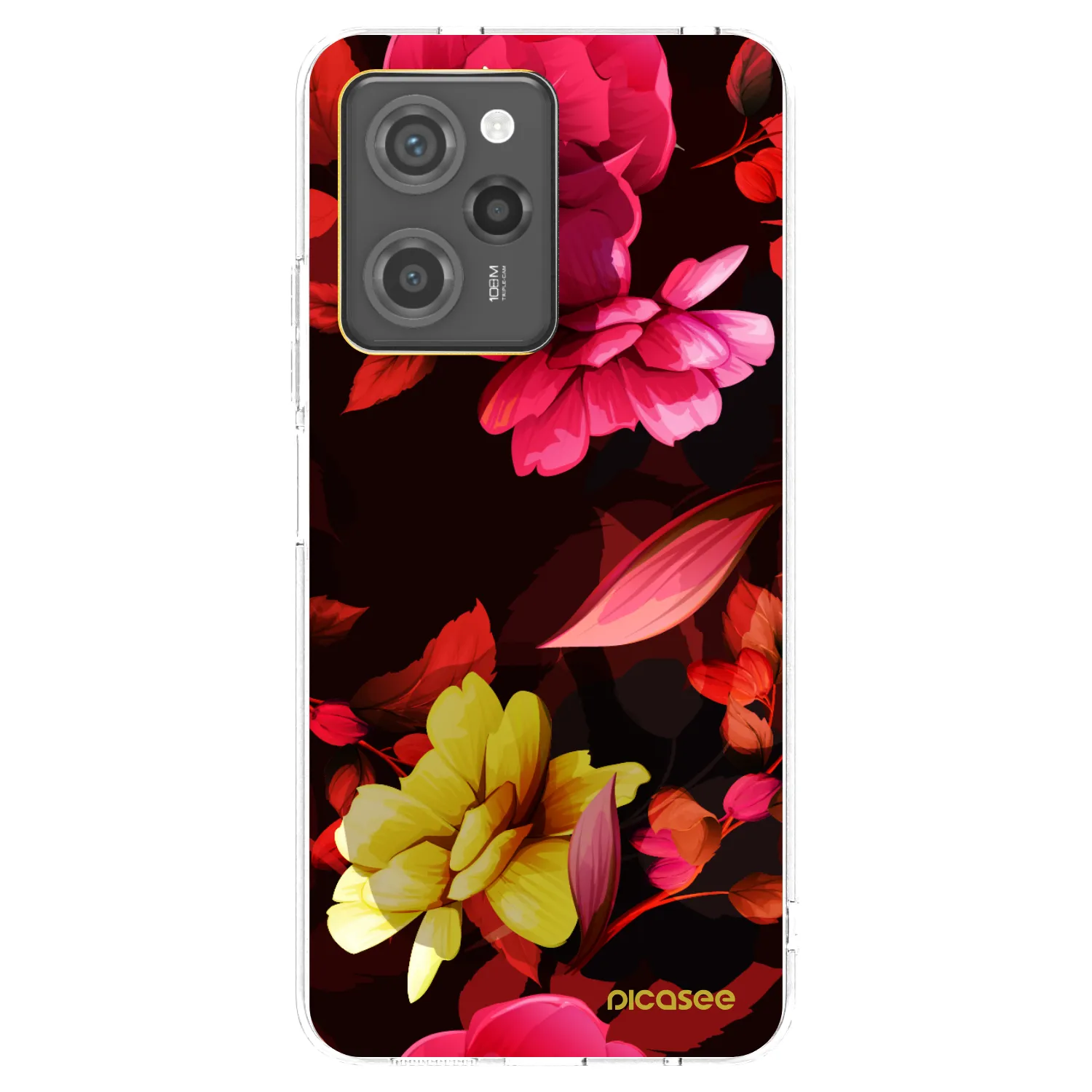 Picasee silikonski črni ovitek za Xiaomi Poco X5 Pro - Dark Peonny