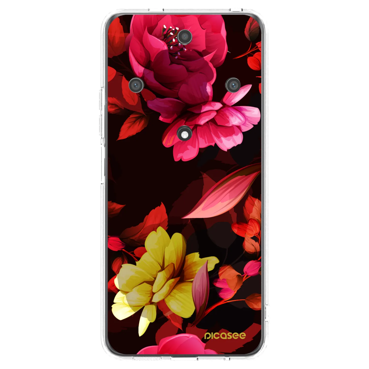 Picasee silikonski prozorni ovitek za Honor Magic5 Lite 5G - Dark Peonny