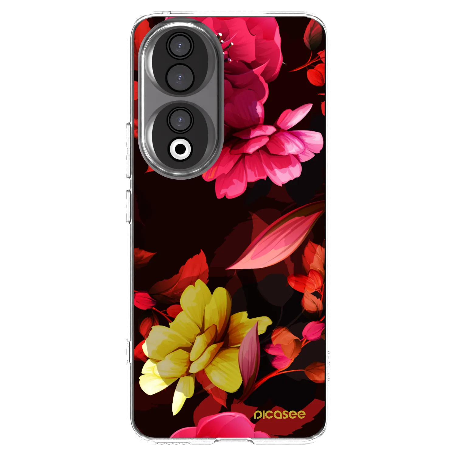 Picasee silikonski prozorni ovitek za Honor 90 5G - Dark Peonny