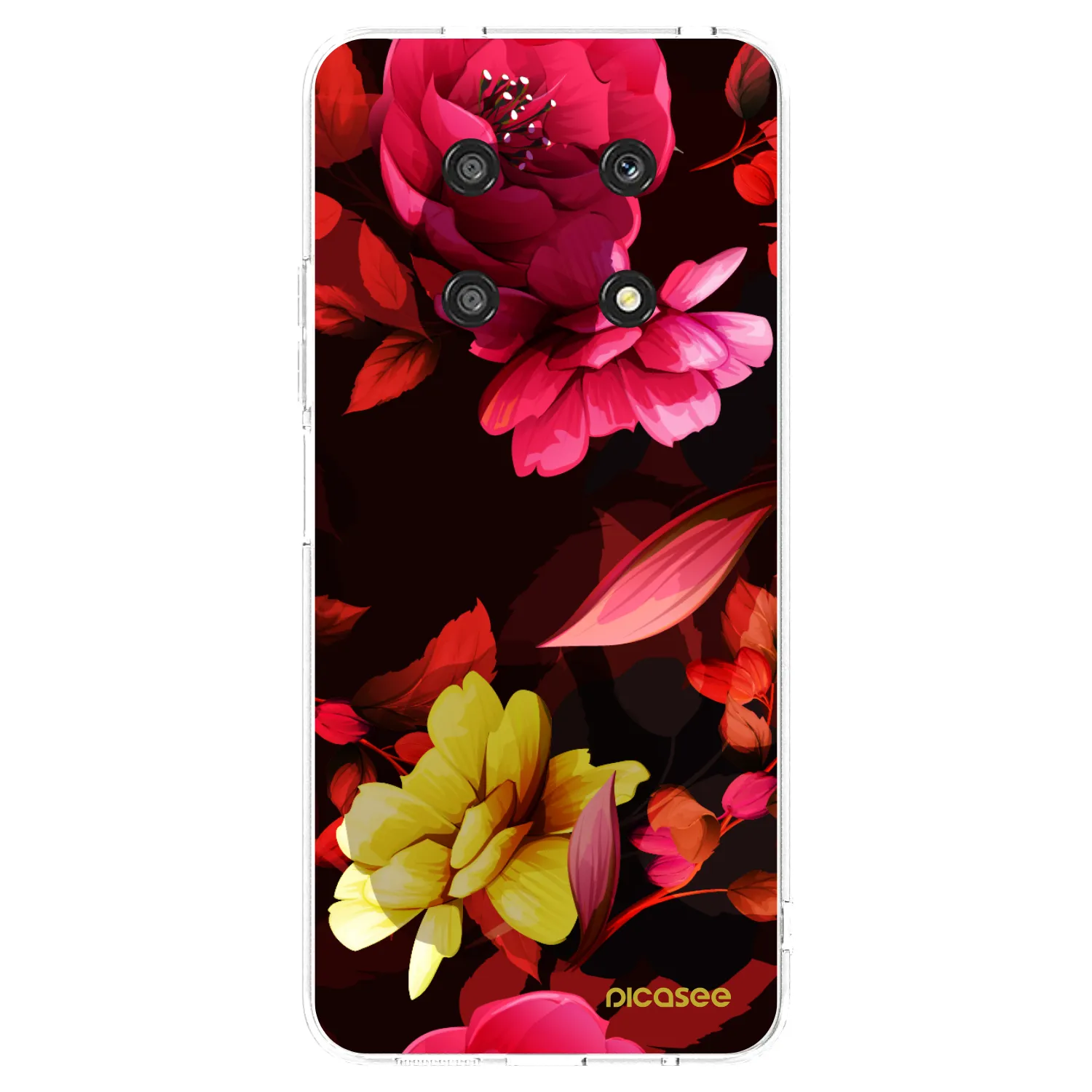 Picasee silikonski prozorni ovitek za Honor Magic4 Lite 5G - Dark Peonny