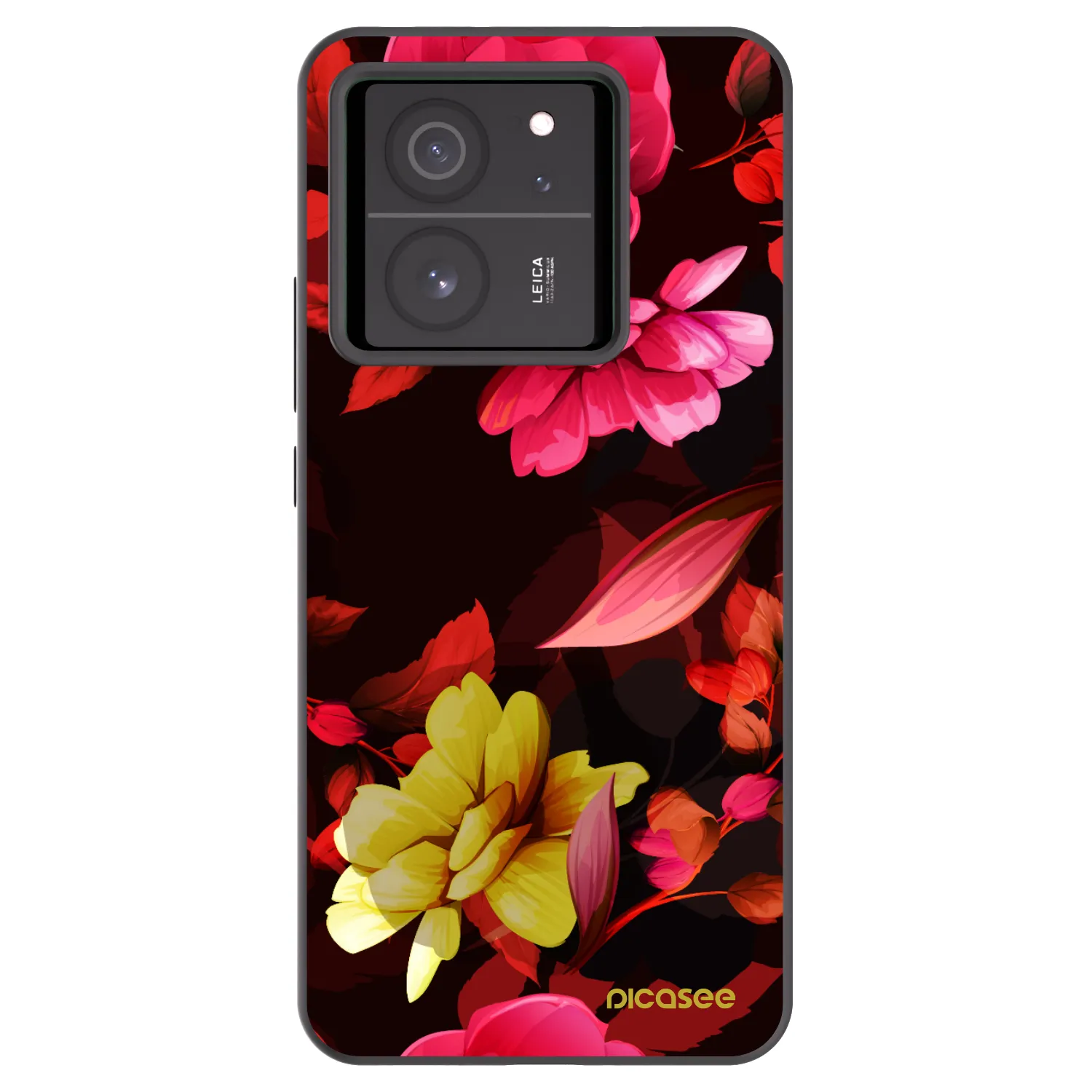 Picasee silikonski črni ovitek za Xiaomi 13T - Dark Peonny
