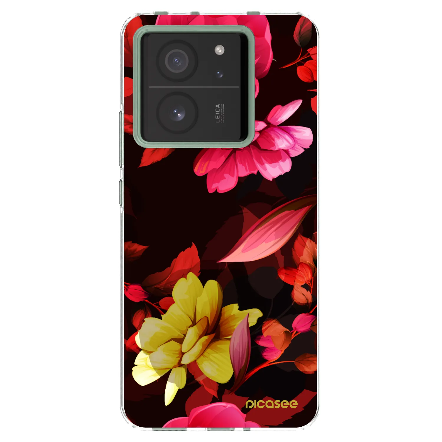 Picasee silikonski prozorni ovitek za Xiaomi 13T Pro - Dark Peonny