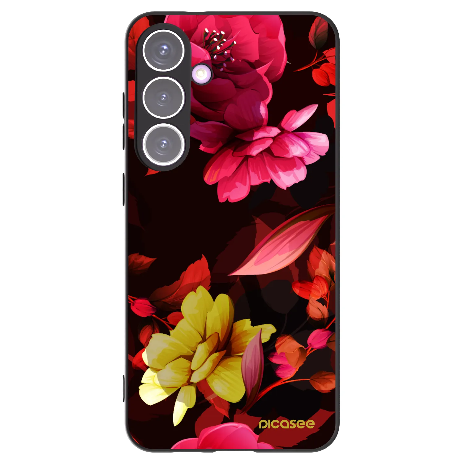 Picasee silikonski črni ovitek za Samsung Galaxy S24+ S926B 5G - Dark Peonny