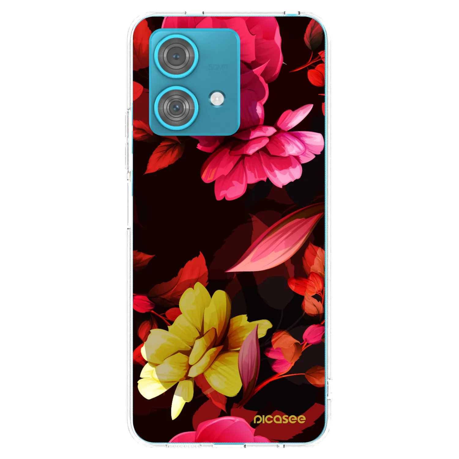 Picasee silikonski prozorni ovitek za Motorola Edge 40 Neo - Dark Peonny