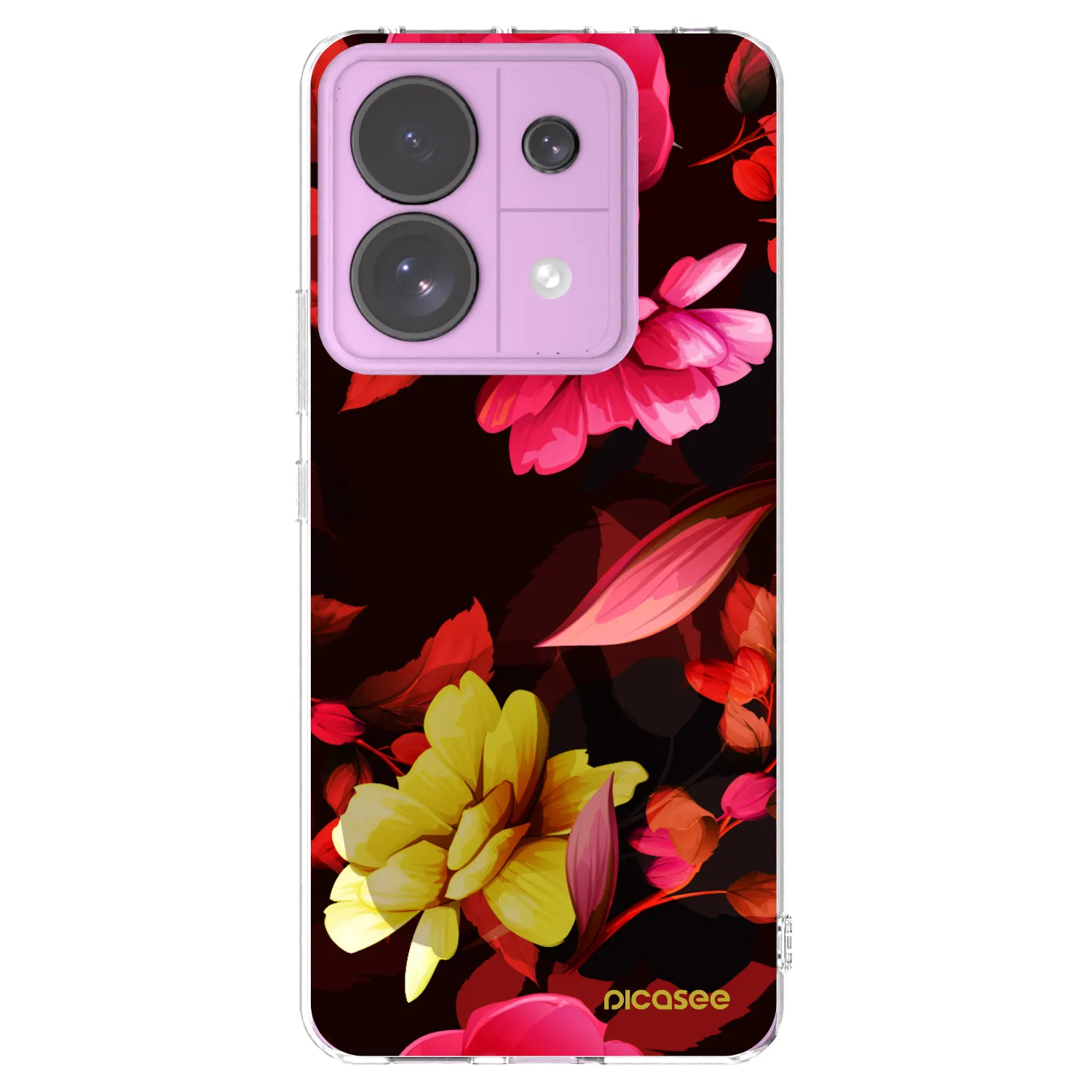 Picasee silikonski prozorni ovitek za Xiaomi Redmi Note 13 Pro 5G - Dark Peonny