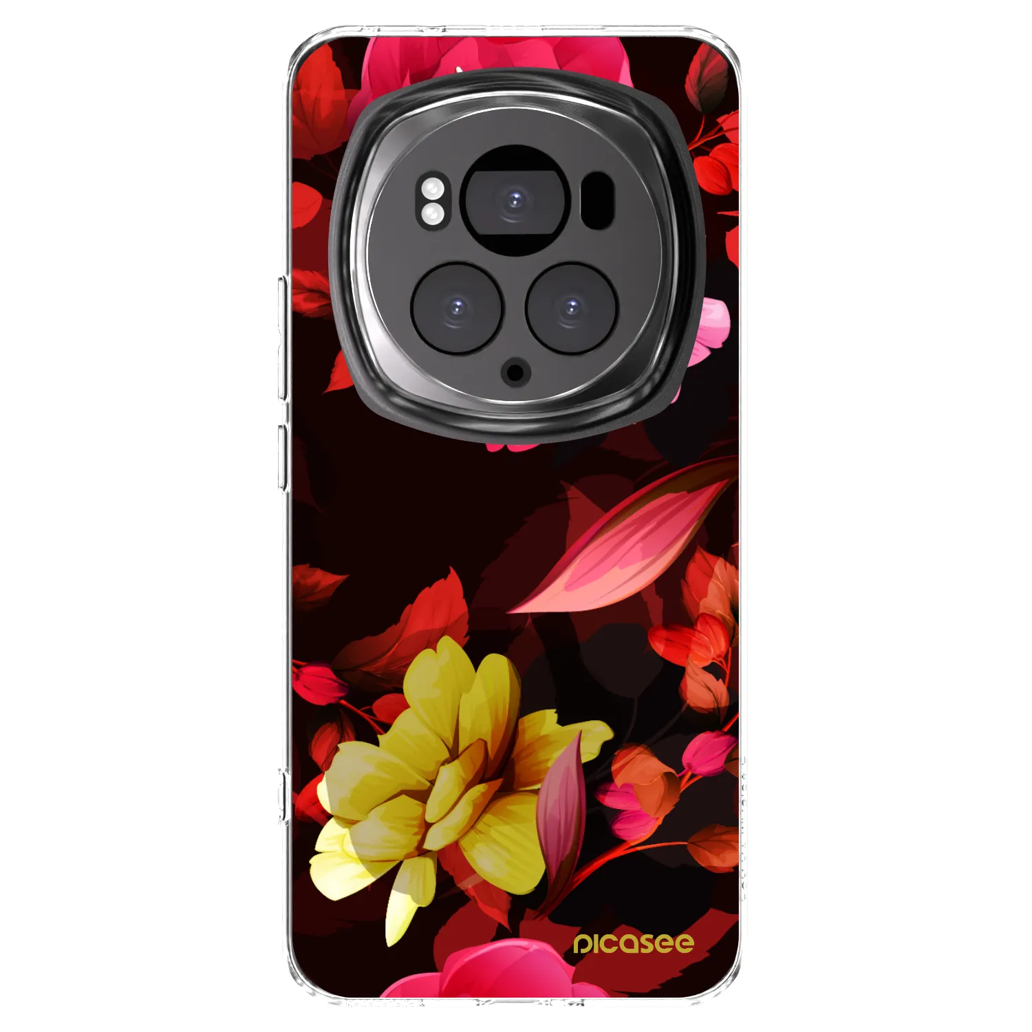 Picasee silikonski prozorni ovitek za Honor Magic6 Pro - Dark Peonny