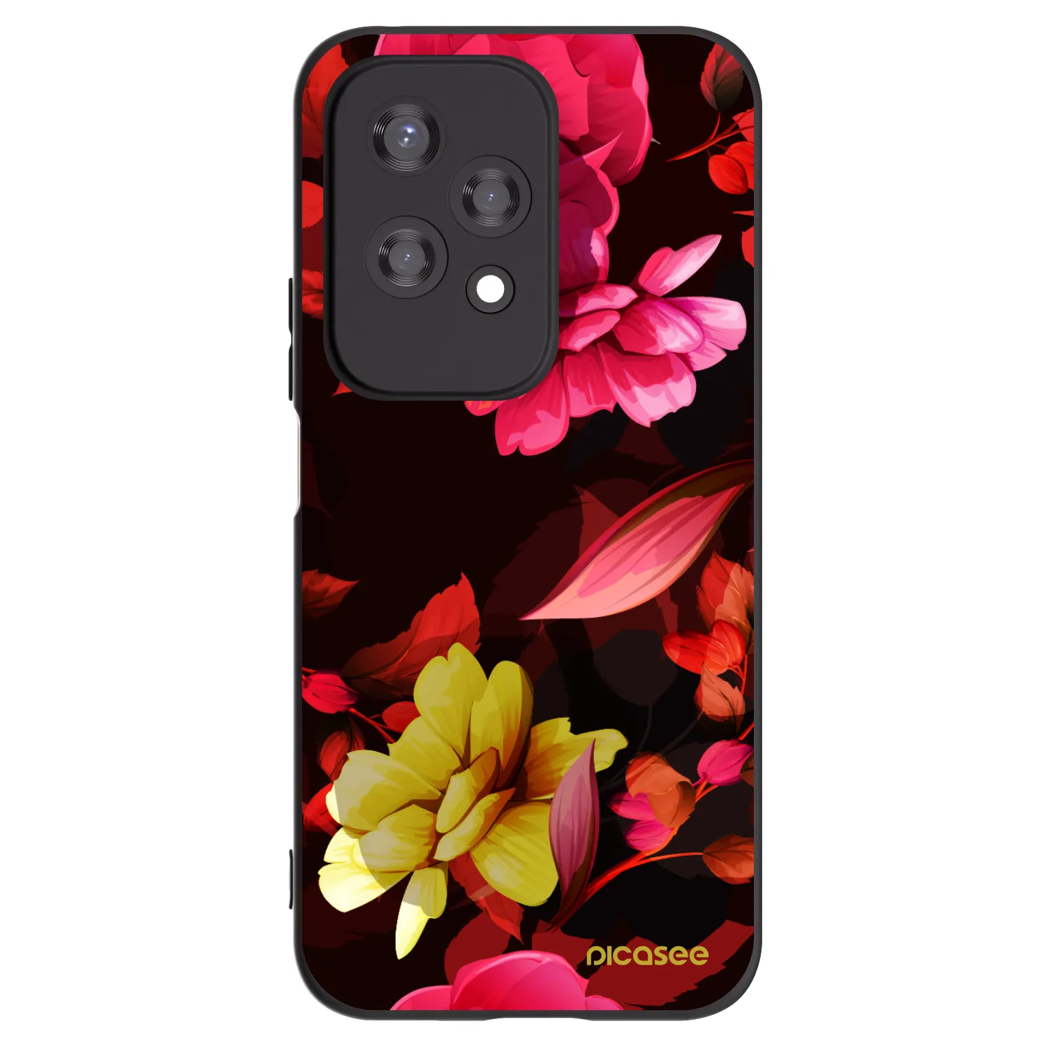 Picasee silikonski črni ovitek za Honor 200 Lite - Dark Peonny