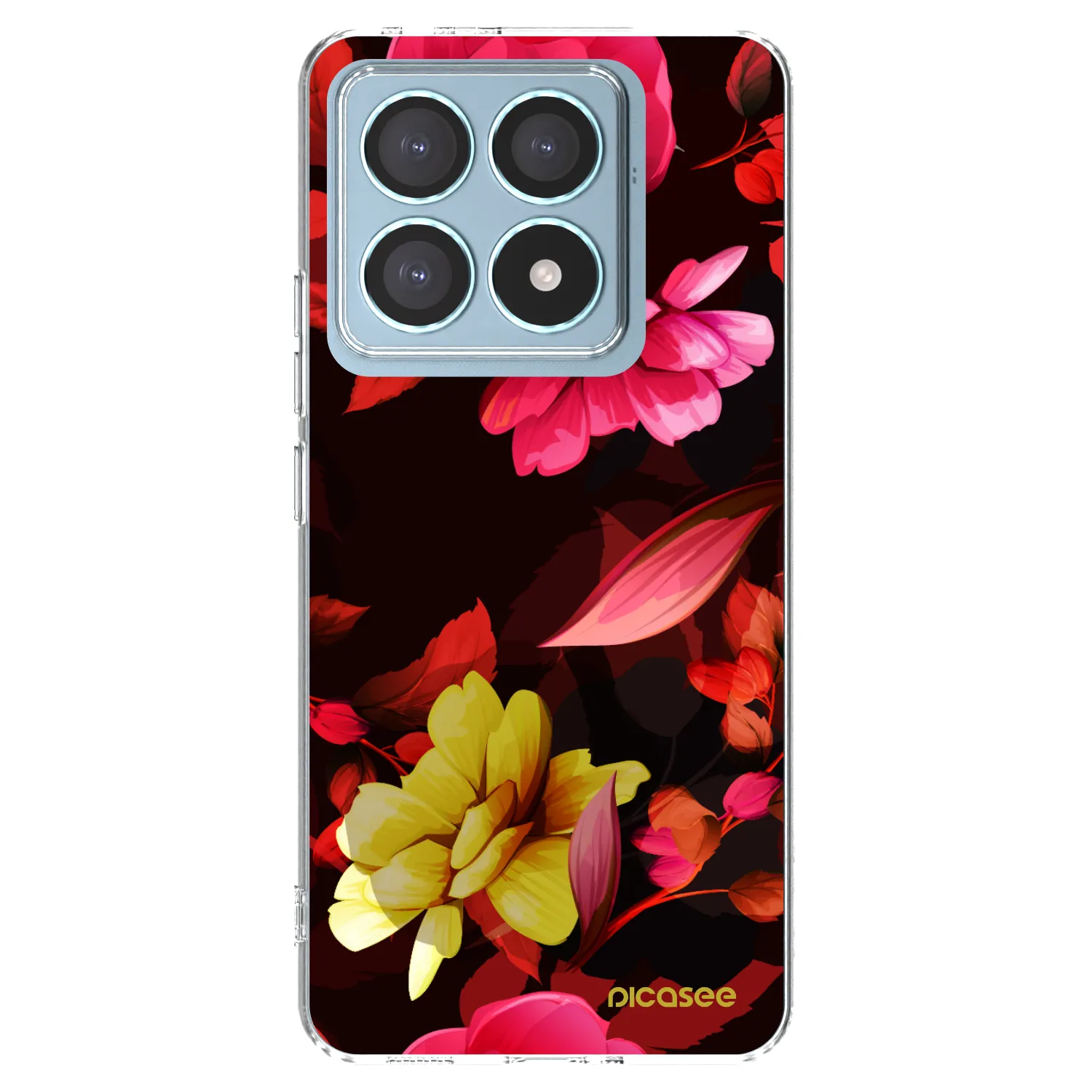 Picasee silikonski prozorni ovitek za Xiaomi 14T Pro - Dark Peonny