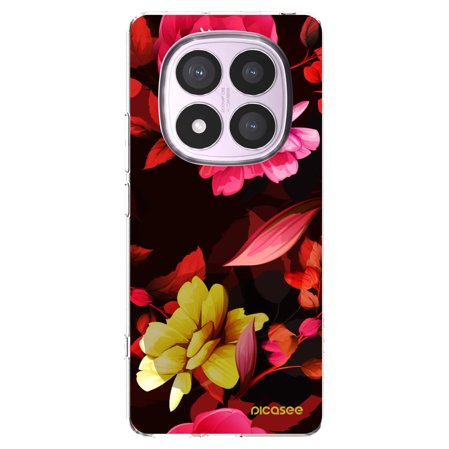 Picasee silikonski prozorni ovitek za Xiaomi Redmi Note 14 Pro 5G - Dark Peonny