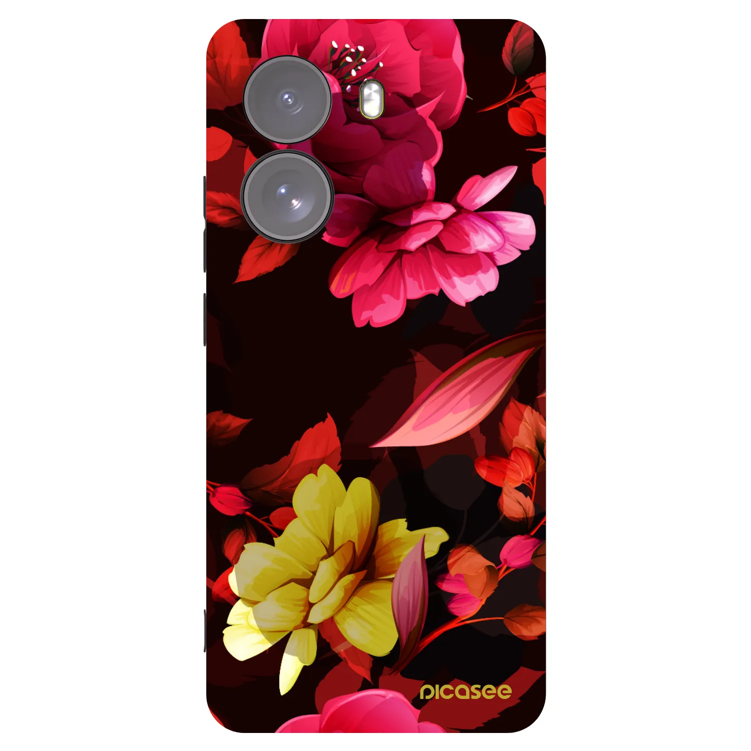Picasee silikonski črni ovitek za Xiaomi Poco X7 - Dark Peonny