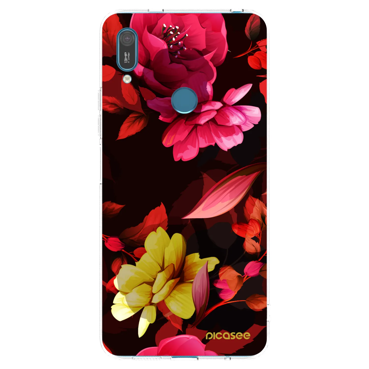Picasee silikonski prozorni ovitek za Huawei Y7 2019 - Dark Peonny