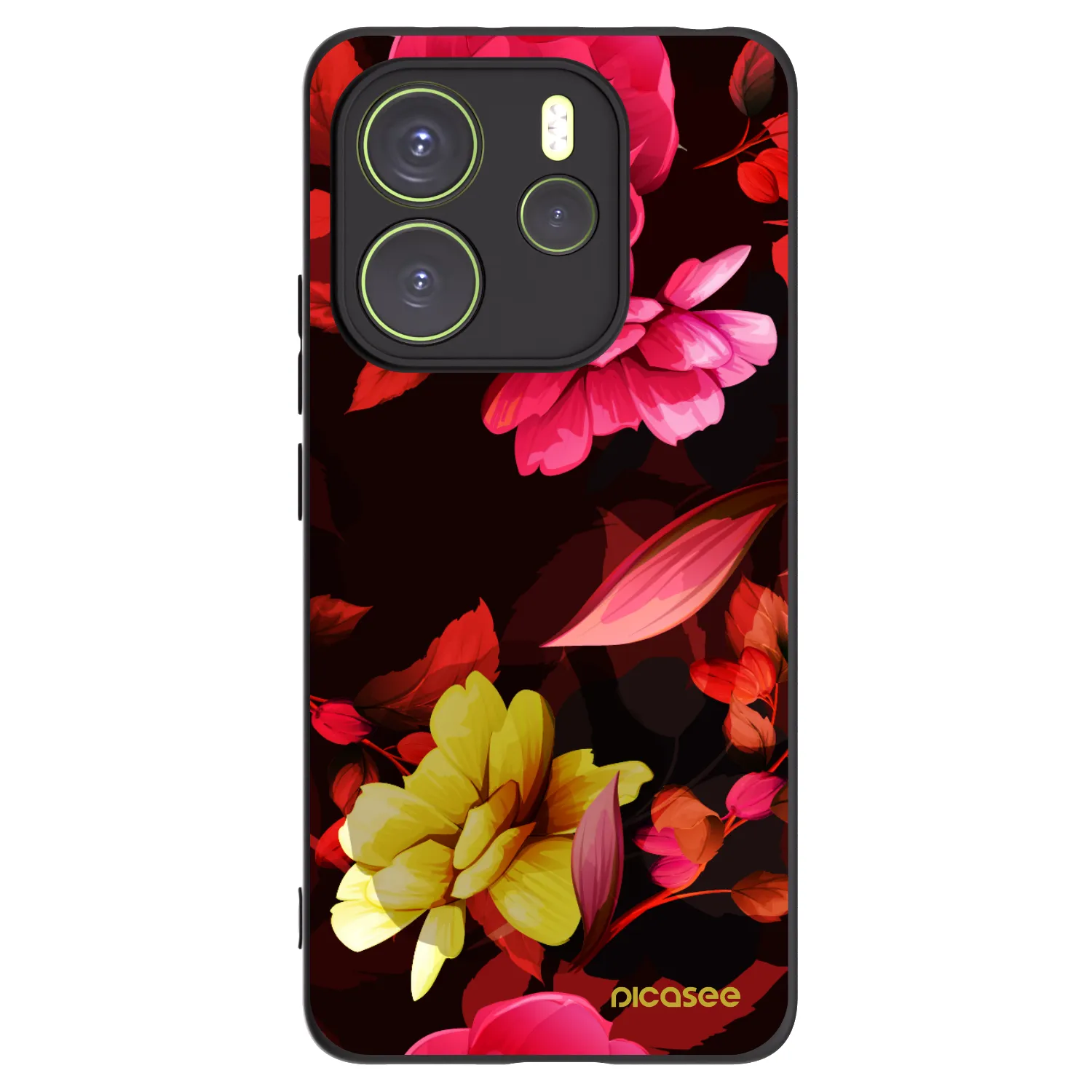 Picasee silikonski črni ovitek za Xiaomi Redmi Note 14 4G - Dark Peonny