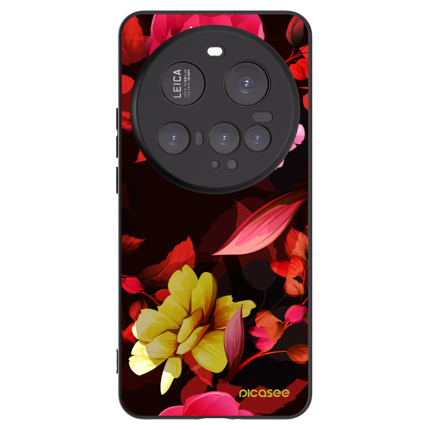 Picasee silikonski črni ovitek za Xiaomi 15 Ultra - Dark Peonny