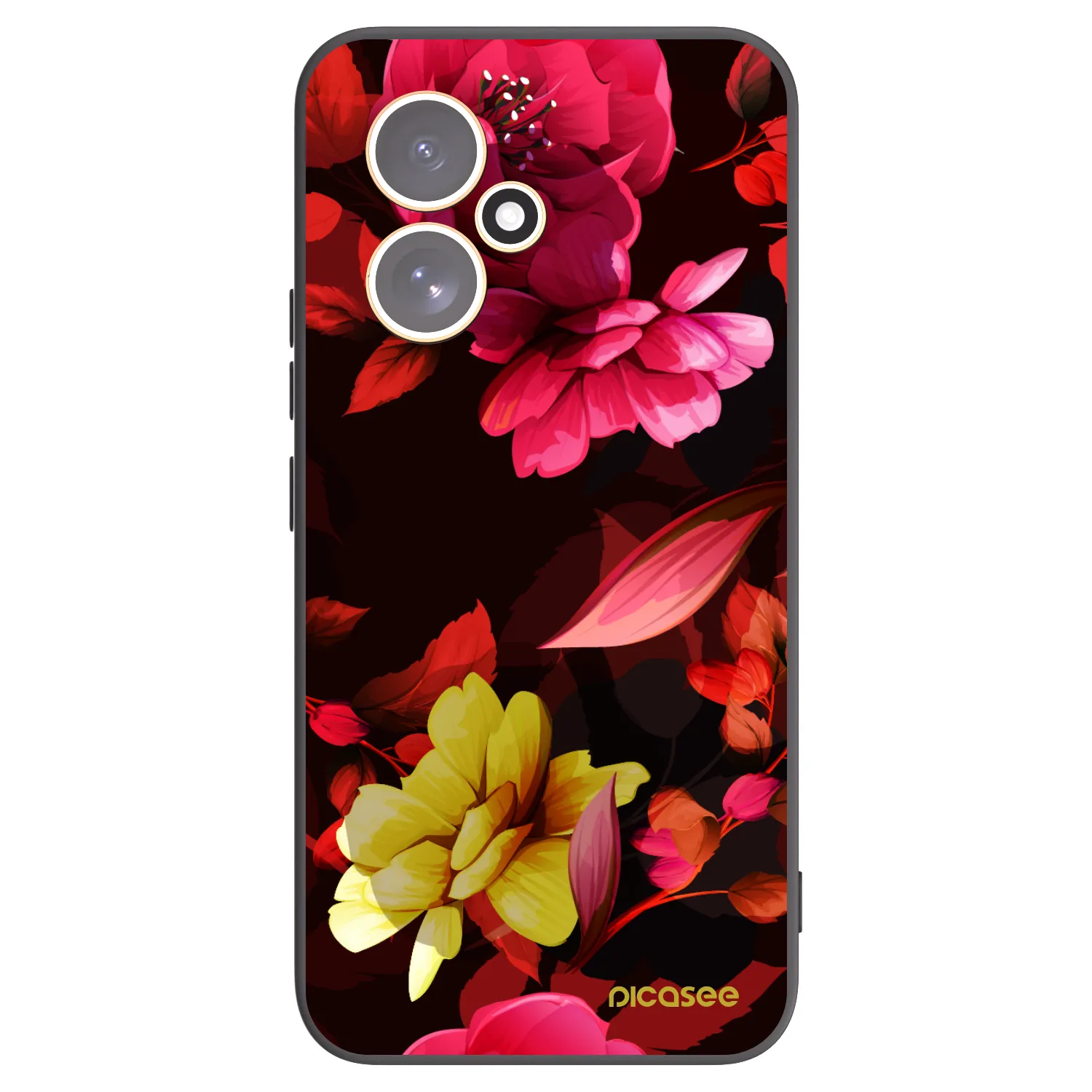 Picasee silikonski črni ovitek za Honor 400 5G - Dark Peonny