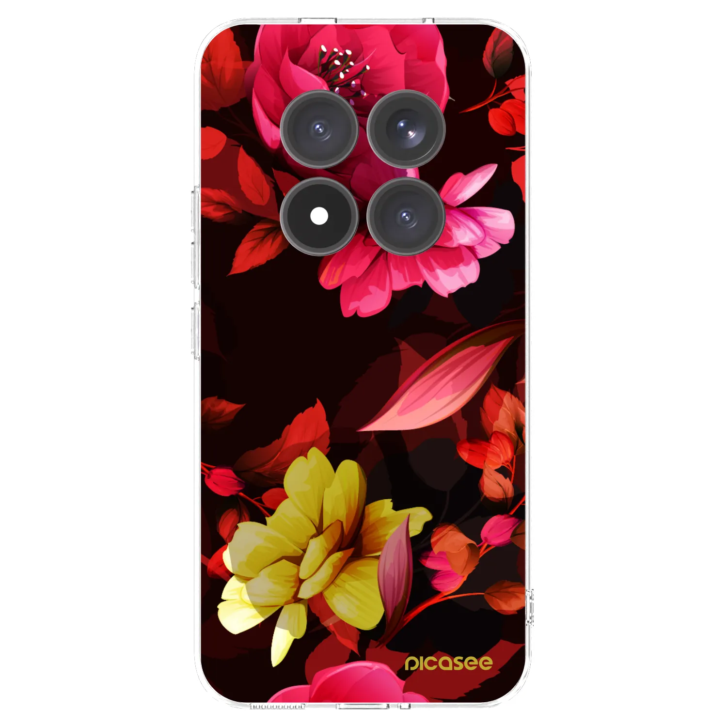 Picasee silikonski prozorni ovitek za Xiaomi Redmi Note 15 Pro+ - Dark Peonny