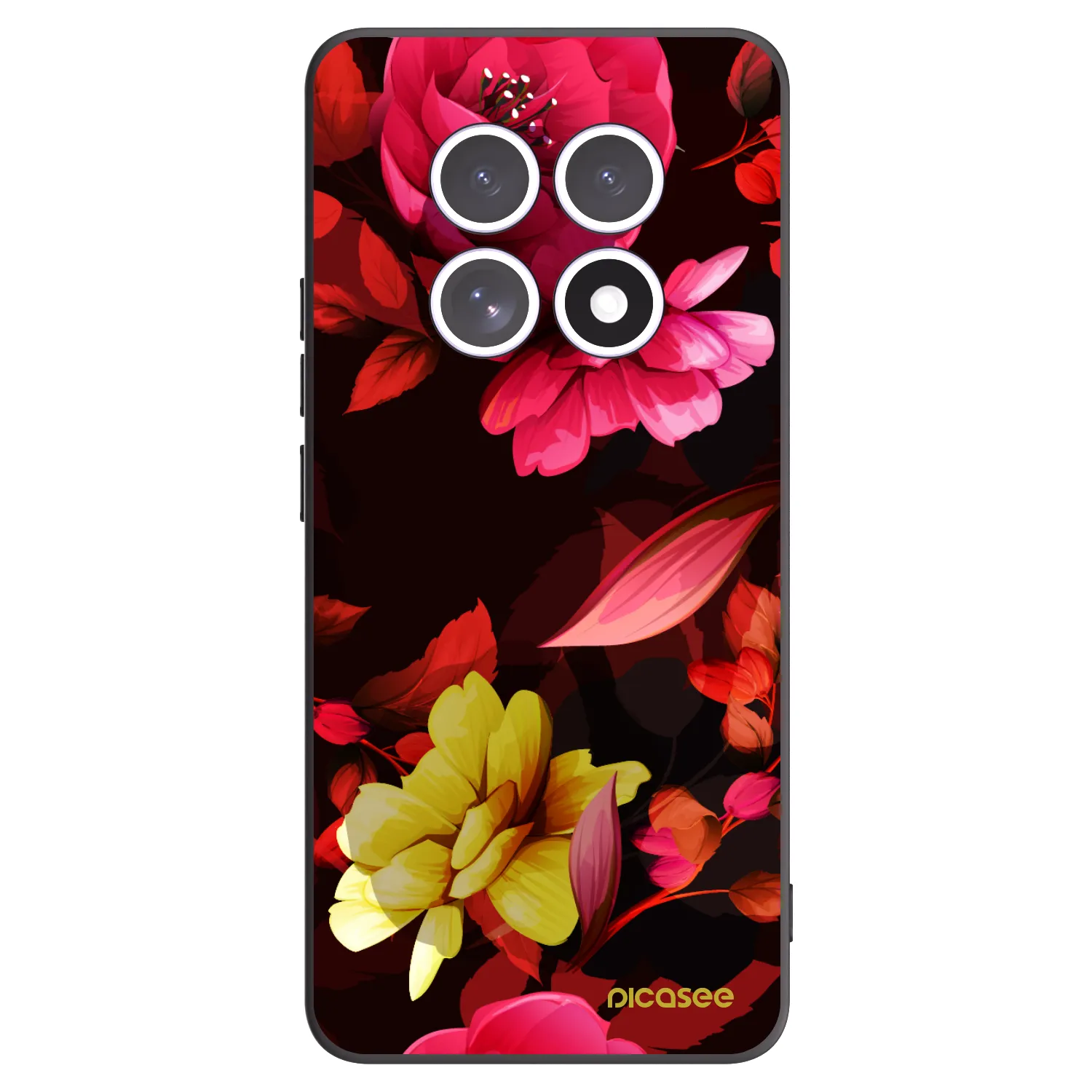 Picasee silikonski črni ovitek za Xiaomi Redmi Note 15 - Dark Peonny