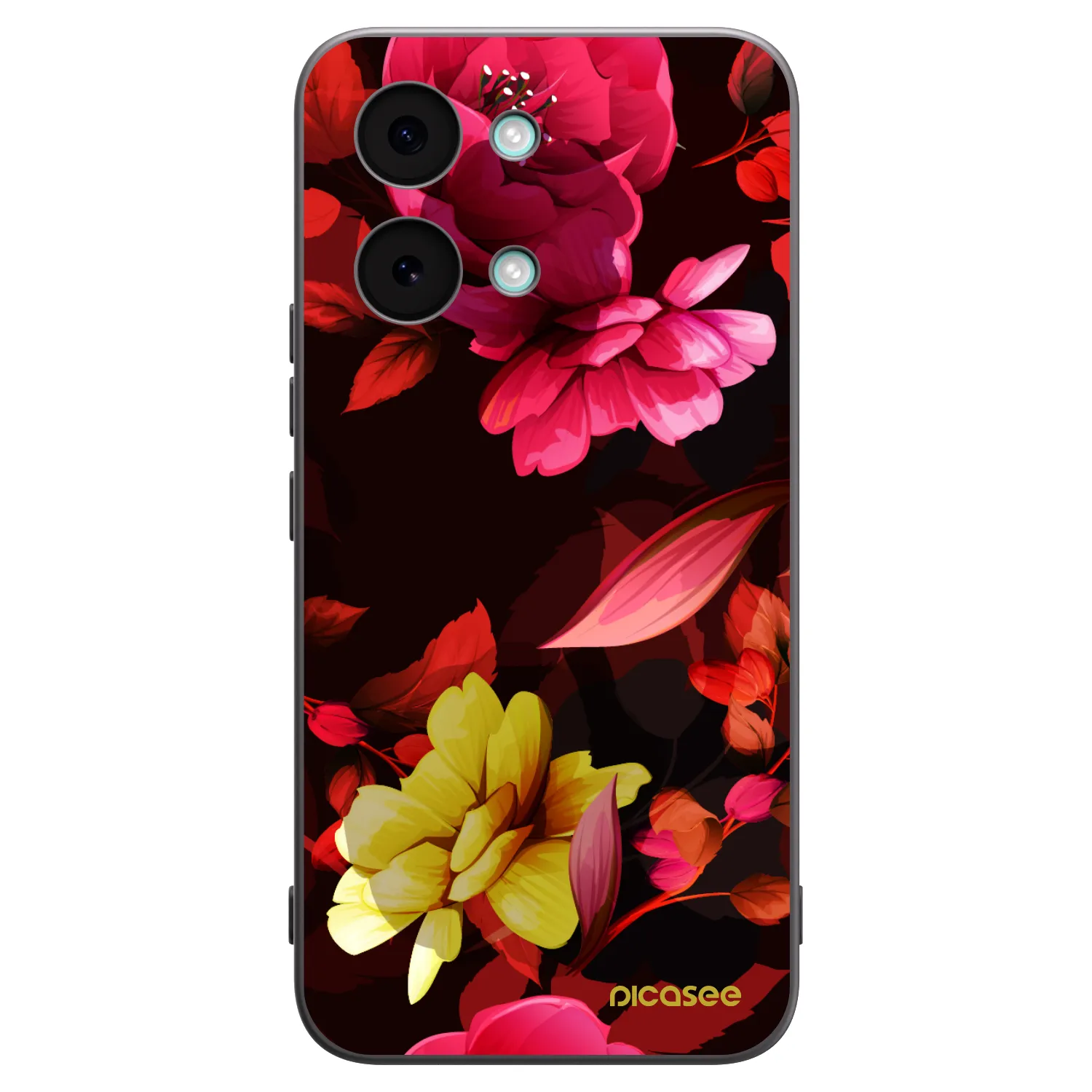 Picasee silikonski črni ovitek za Xiaomi Poco X8 Pro Max - Dark Peonny