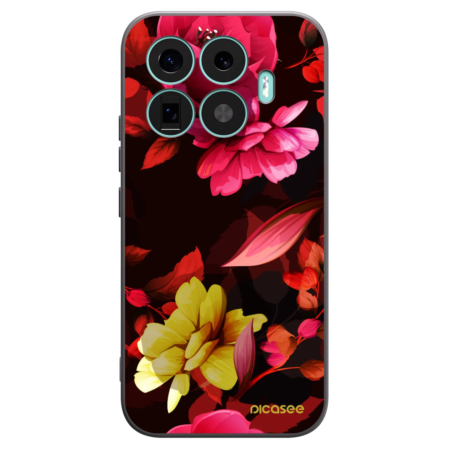 Picasee silikonski črni ovitek za Xiaomi 17T - Dark Peonny