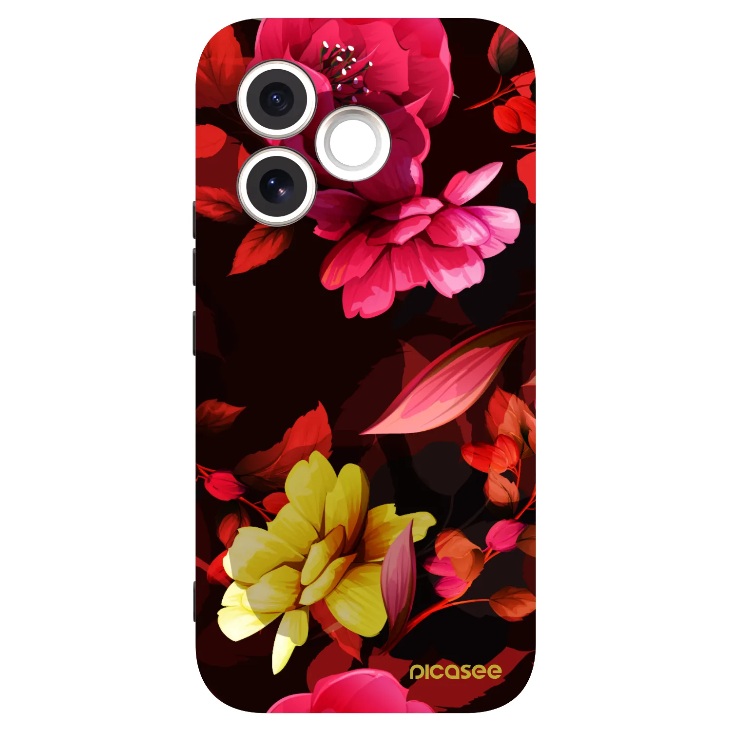 Picasee silikonski črni ovitek za Honor 600 Lite - Dark Peonny
