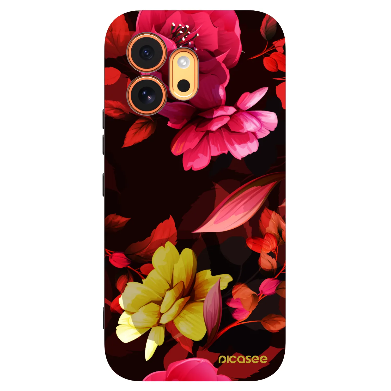 Picasee silikonski črni ovitek za Honor 600 - Dark Peonny