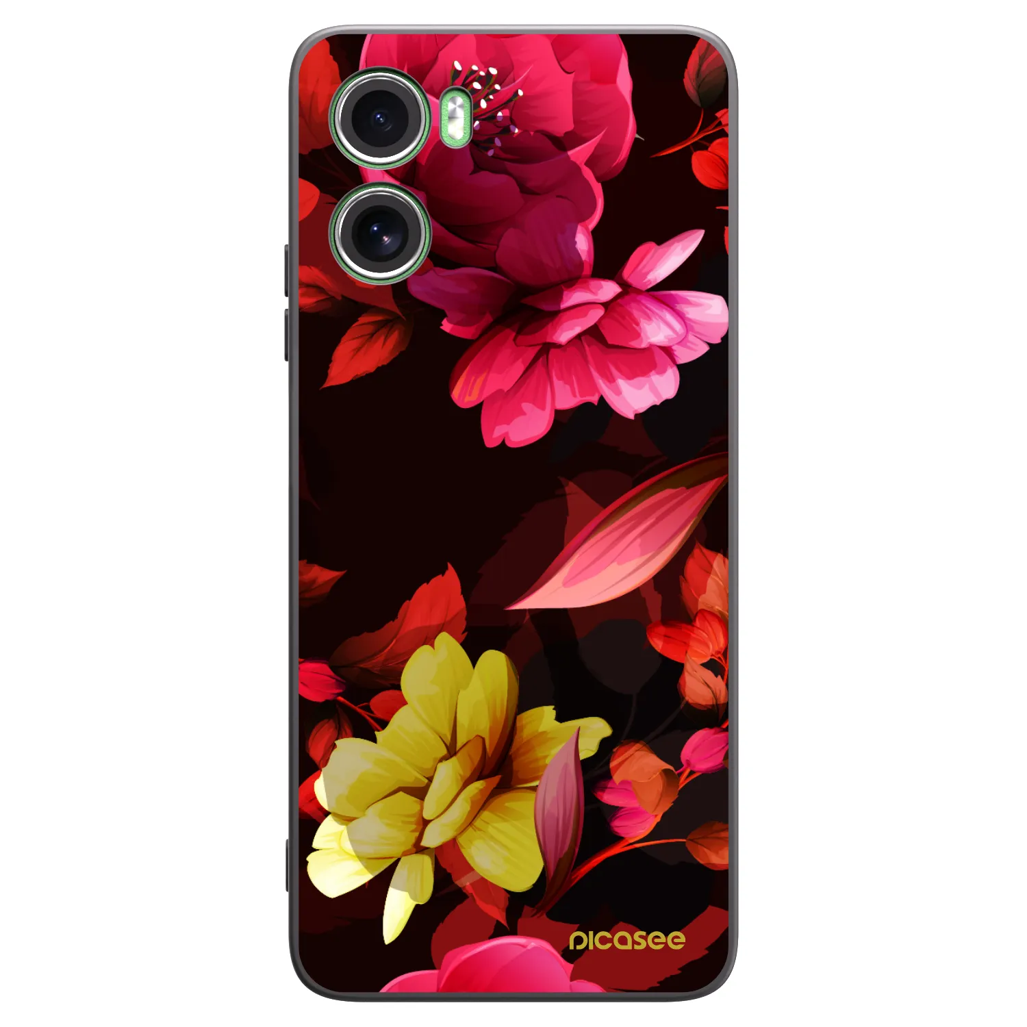 Picasee silikonski črni ovitek za Motorola Moto G06 - Dark Peonny