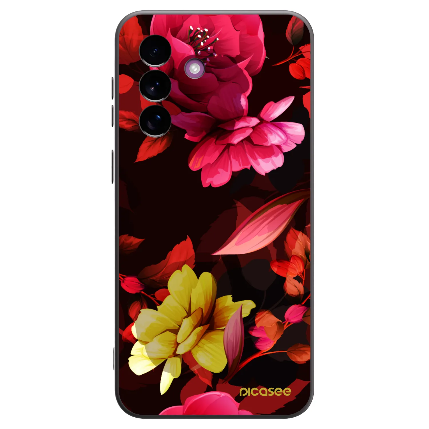 Picasee silikonski črni ovitek za Samsung Galaxy A37 - Dark Peonny