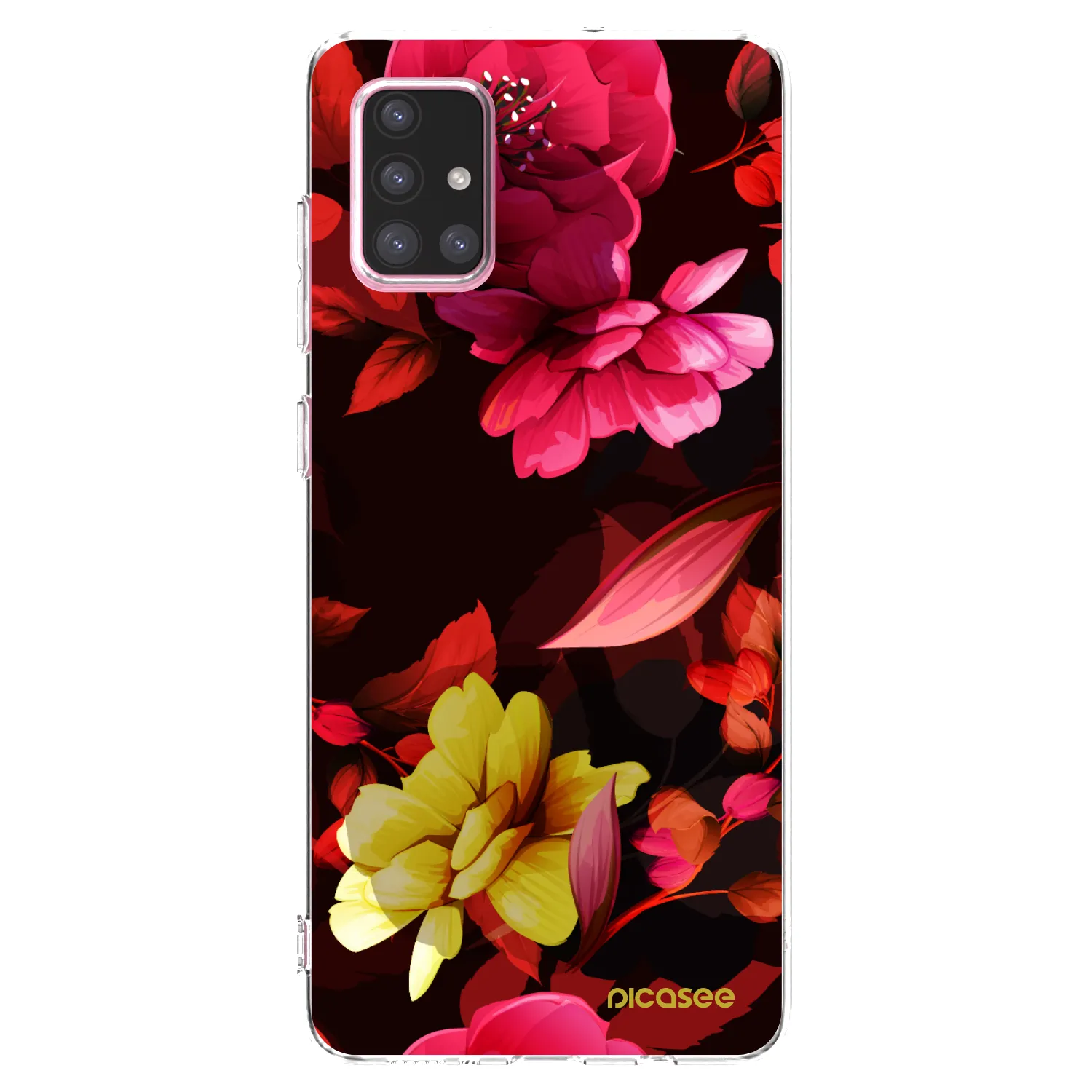 Picasee silikonski prozorni ovitek za Samsung Galaxy A71 A715F - Dark Peonny