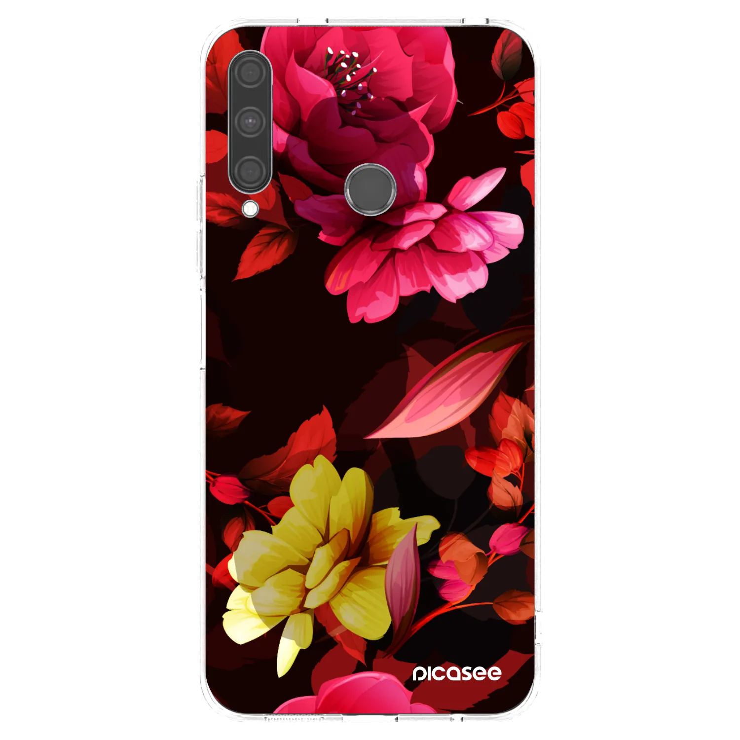 Picasee silikonski prozorni ovitek za Huawei P40 Lite E - Dark Peonny