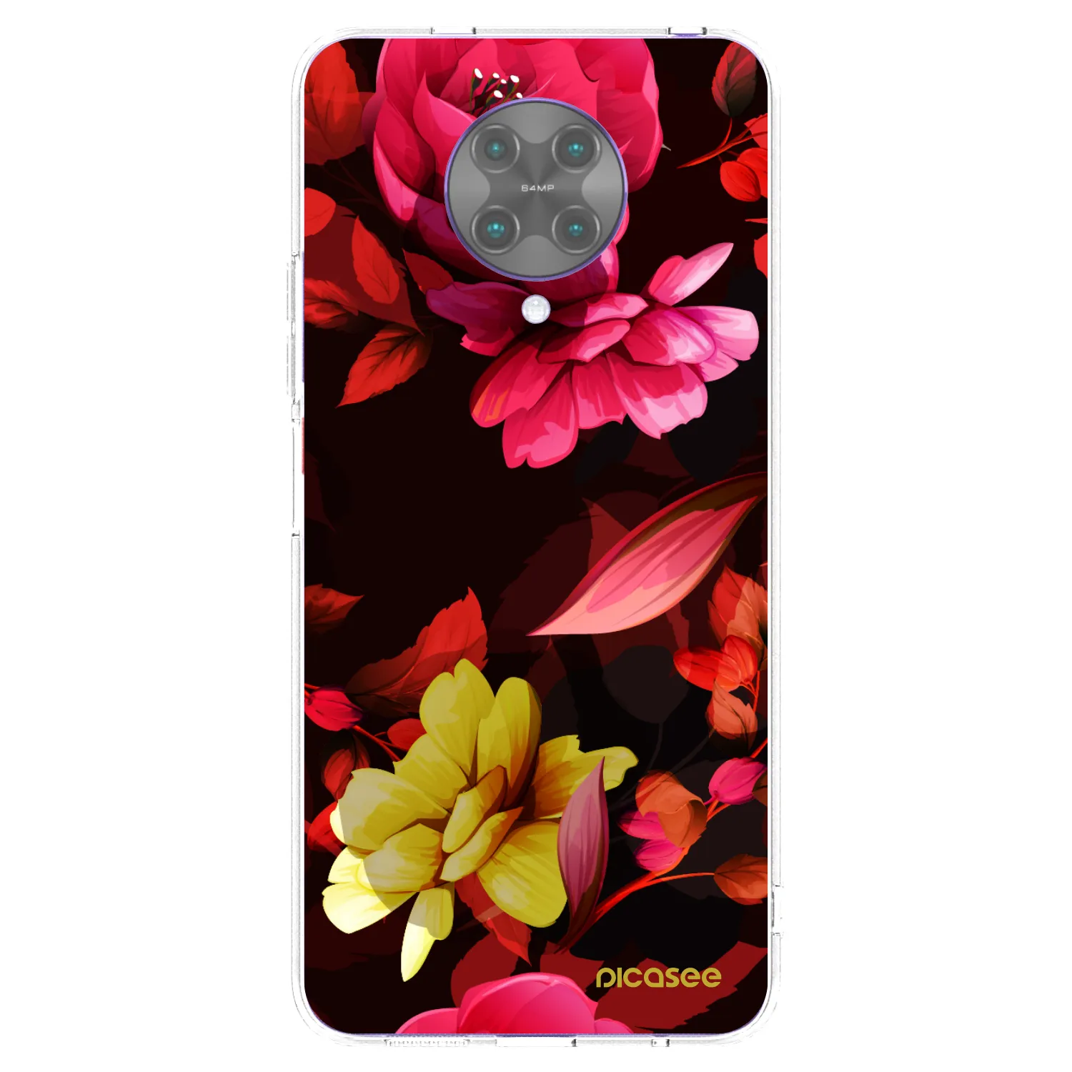 Picasee silikonski prozorni ovitek za Xiaomi Poco F2 Pro - Dark Peonny