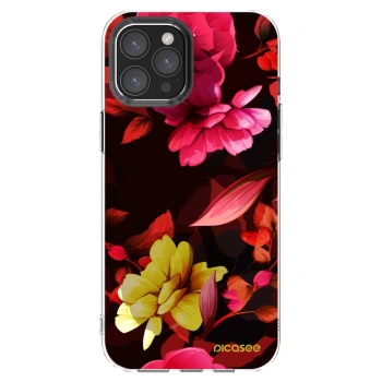 Picasee silikonski prozorni ovitek za Apple iPhone 12 Pro Max - Dark Peonny