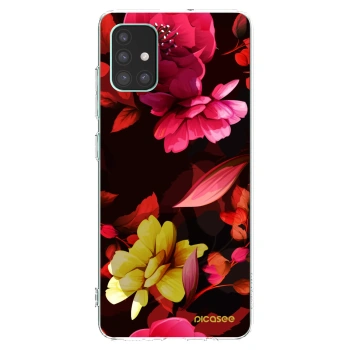 Picasee silikonski prozorni ovitek za Samsung Galaxy M51 M515F - Dark Peonny