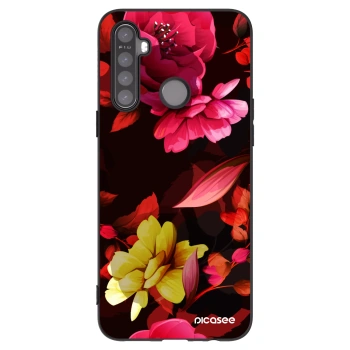 Picasee silikonski črni ovitek za Realme 5 - Dark Peonny