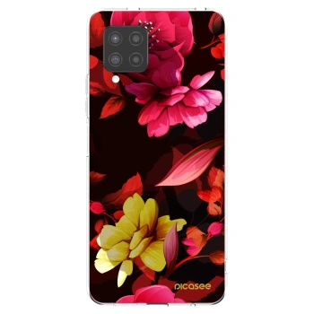 Picasee silikonski prozorni ovitek za Samsung Galaxy A42 A426B - Dark Peonny