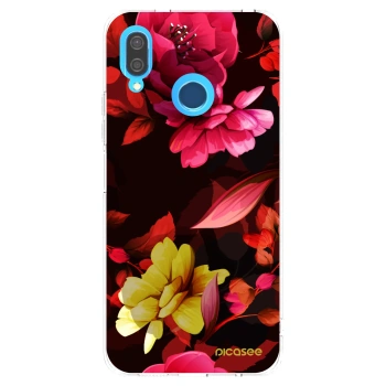 Picasee silikonski prozorni ovitek za Huawei P20 Lite - Dark Peonny