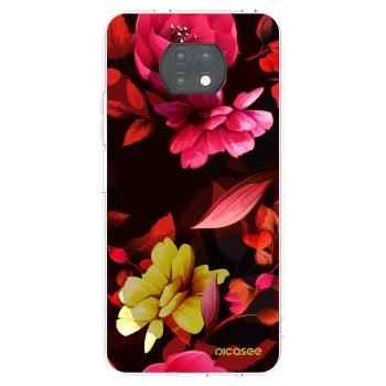 Picasee silikonski prozorni ovitek za Xiaomi Redmi Note 9T - Dark Peonny
