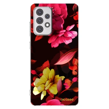 Picasee silikonski prozorni ovitek za Samsung Galaxy A52s 5G A528B - Dark Peonny