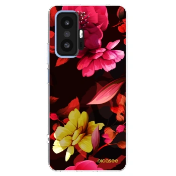 Picasee silikonski prozorni ovitek za Xiaomi 11T Pro - Dark Peonny
